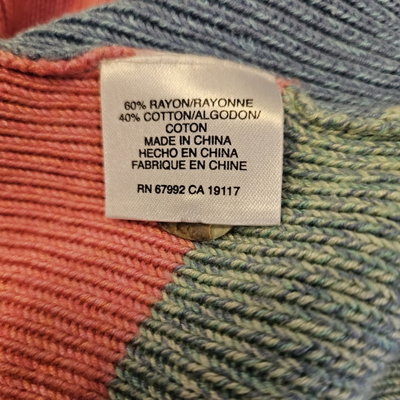 Cute Preppy and Retro!!! Colorblock Button Sweater Sigrid Olsen Sport Sz… - Picture 5 of 7